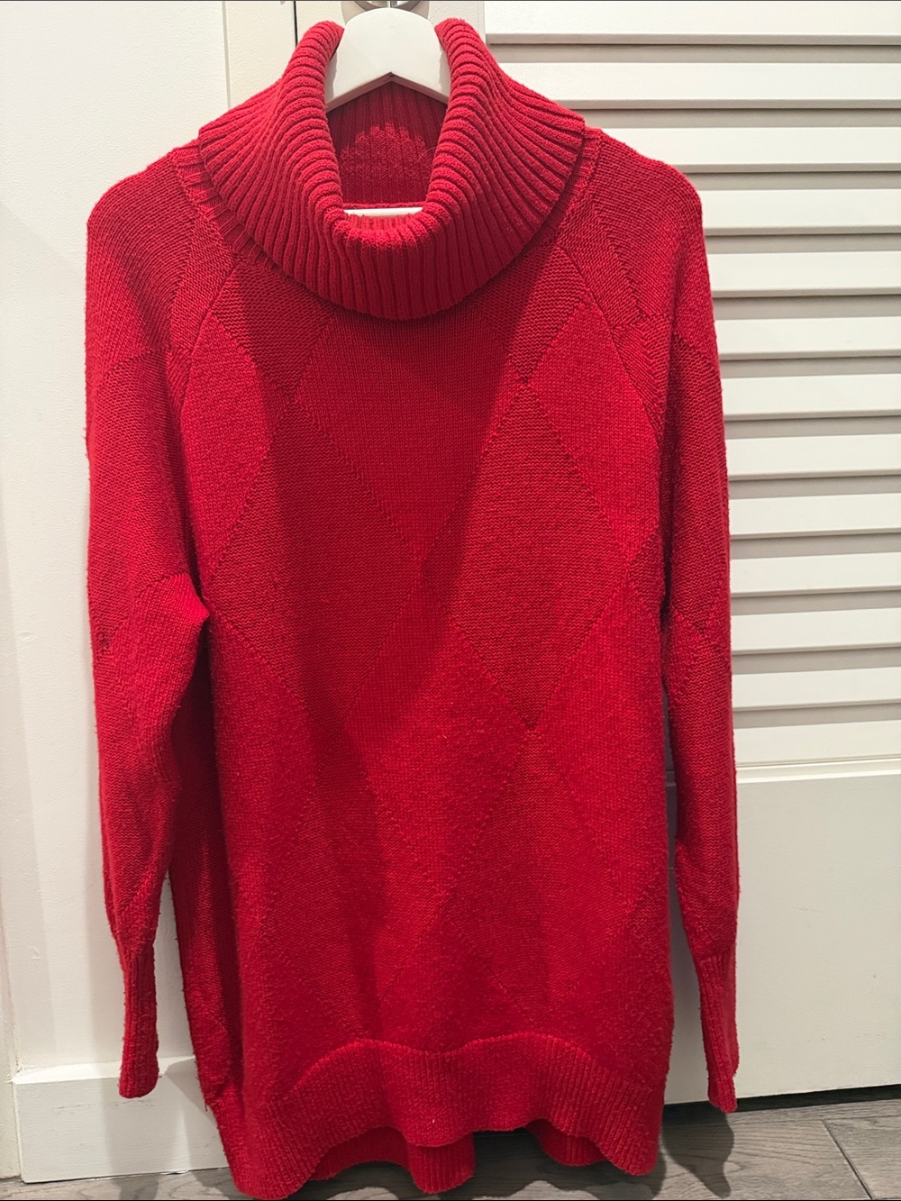 Women's Red Turtleneck Sweater